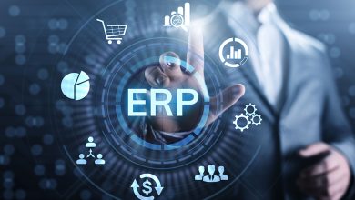 ERP Enterprise resources planning system software business technology.