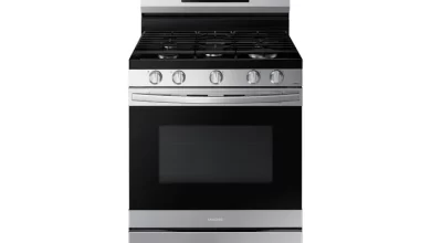 Samsung 30 inch 6.0 cu. ft. Smart Freestanding Gas Range in Stainless Steel NX60A6511SS