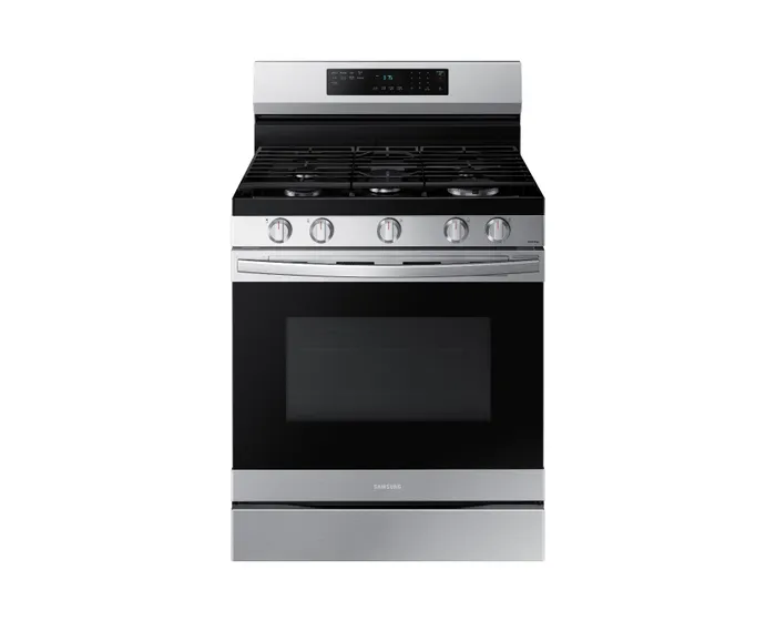 Samsung 30 inch 6.0 cu. ft. Smart Freestanding Gas Range in Stainless Steel NX60A6511SS